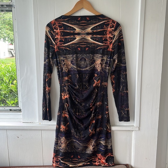 Artelier Nicole Miller Long Sleeve Patterned Dress - Picture 8 of 11